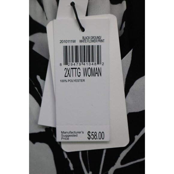 Chelsea & Theodore Womens Ruffle Wide 3/4 Sleeves Blouse-2X/TG New w/Tags - Picture 6 of 11